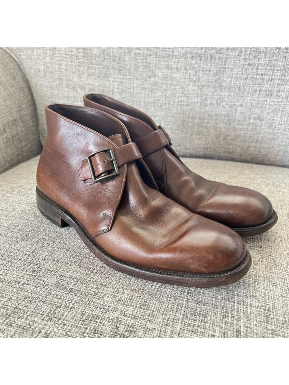 Allen Edmonds Ostendo St. George Ankle Strap Boots Men's sz 9.5 AA Narrow